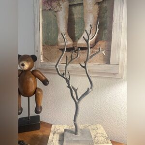 Anthropologie tree branch jewelry stand /jewelry tree with base 18.75" tall